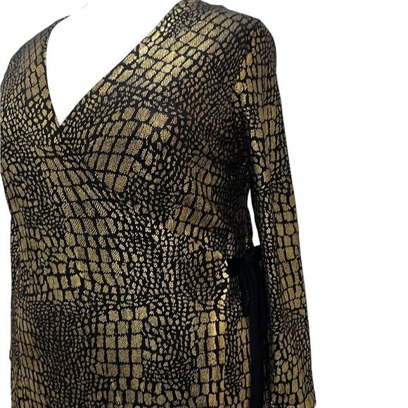 INC Glitter Printed Faux Wrap Dress - Picture 4 of 16